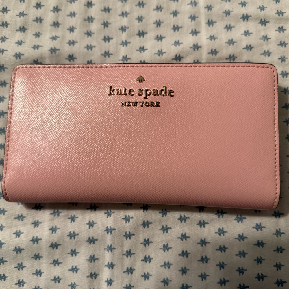 Kate Spade Madison Large Slim Bifold Wallet, Blossom Pink
